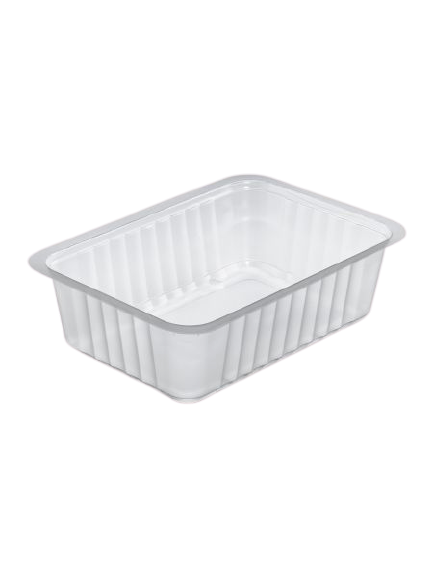 BARQUETTES CLTP : Barquettes PP, micro-ondable (-20°C / +120°C) thermoformées de 250 GR à 2 kg, 191x138mm ou 138x96mm