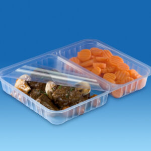 MCL 2C BARQUETTES MCL : Barquettes PP, micro-ondable (-20°C / +120°C) thermoformées de 250 GR à 2,5 kg, 227x177 ou 177x113 ou 112x88 mm