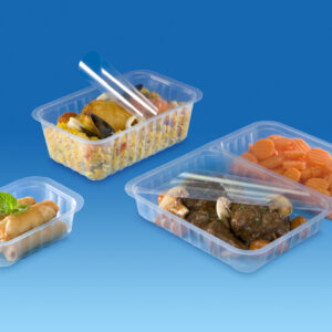 MCL_3 BARQUETTES MCL : Barquettes PP, micro-ondable (-20°C / +120°C) thermoformées de 250 GR à 2,5 kg, 227x177 ou 177x113 ou 112x88 mm