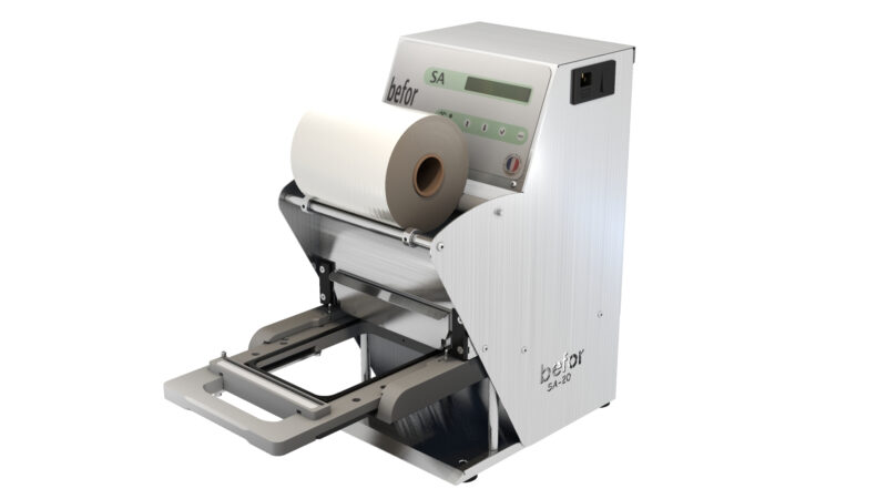 SA 20 SA 40 G : Scelleuse barquettes permetttant de sceller sous FLASH gazeux jusqu'au format 227 x 177 mm