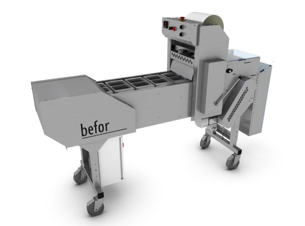 SC 2000 : Scelleuse de barquettes automatique en ligne, format max 325x265 mm