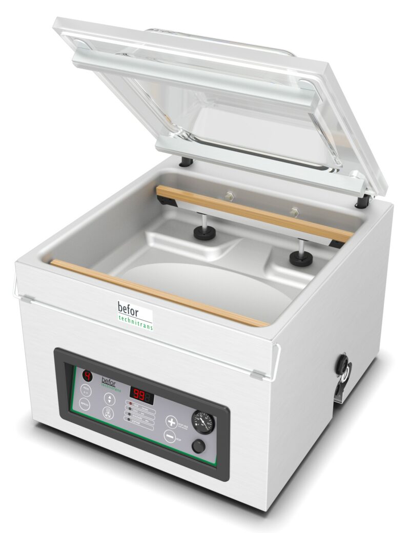 SVJ 420 DUO : Machine sous vide sur table 16 m3/h, soudure 2x420 mm