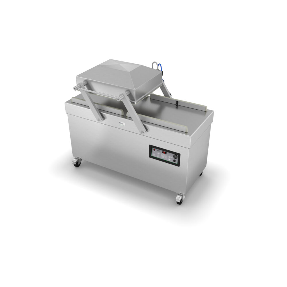 SVP 2-400 : Machine sous vide double cloche 63m3/h,soudure 2x620 mm