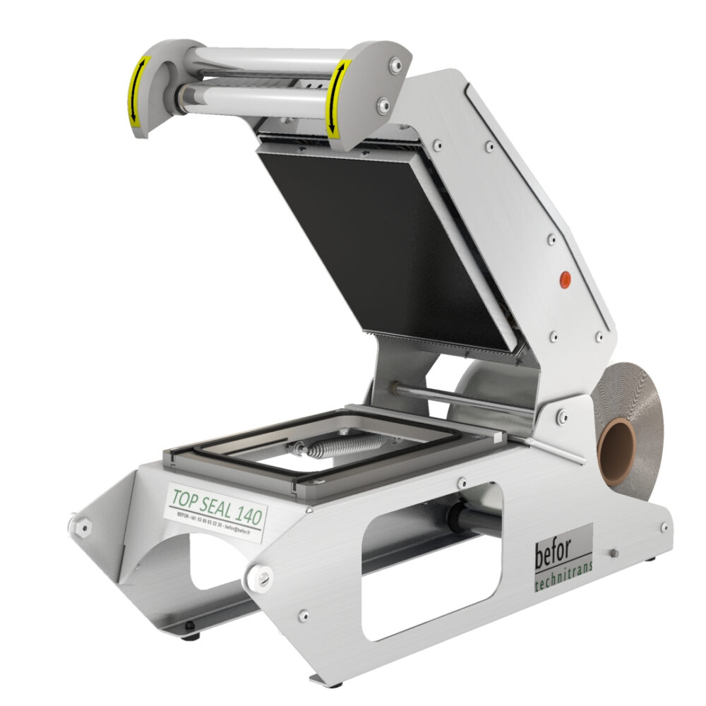 TOPSEAL 140 : Scelleuse de barquettes manuelle inox avec verrouillage TOPSEAL, 2 empreintes CLTP