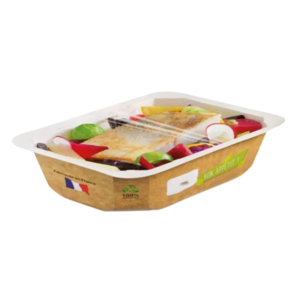 Barquettes APET mono (-40°C / +80°C) : idéal pour les produits frais, barrière à l'oxygène