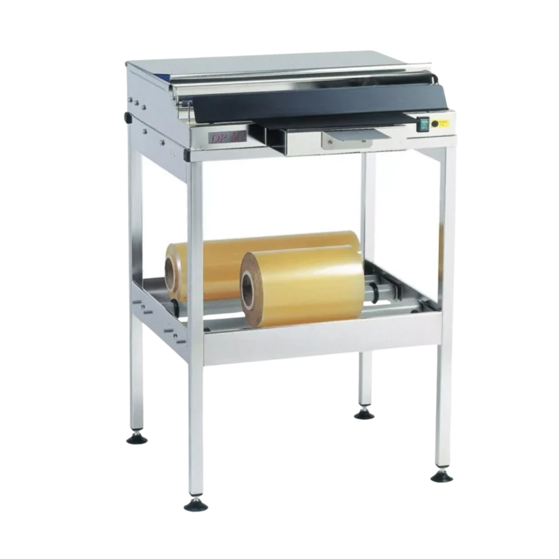 DP 612 : Table filmeuse inox sur pied 2 bobines - laize max 600 mm