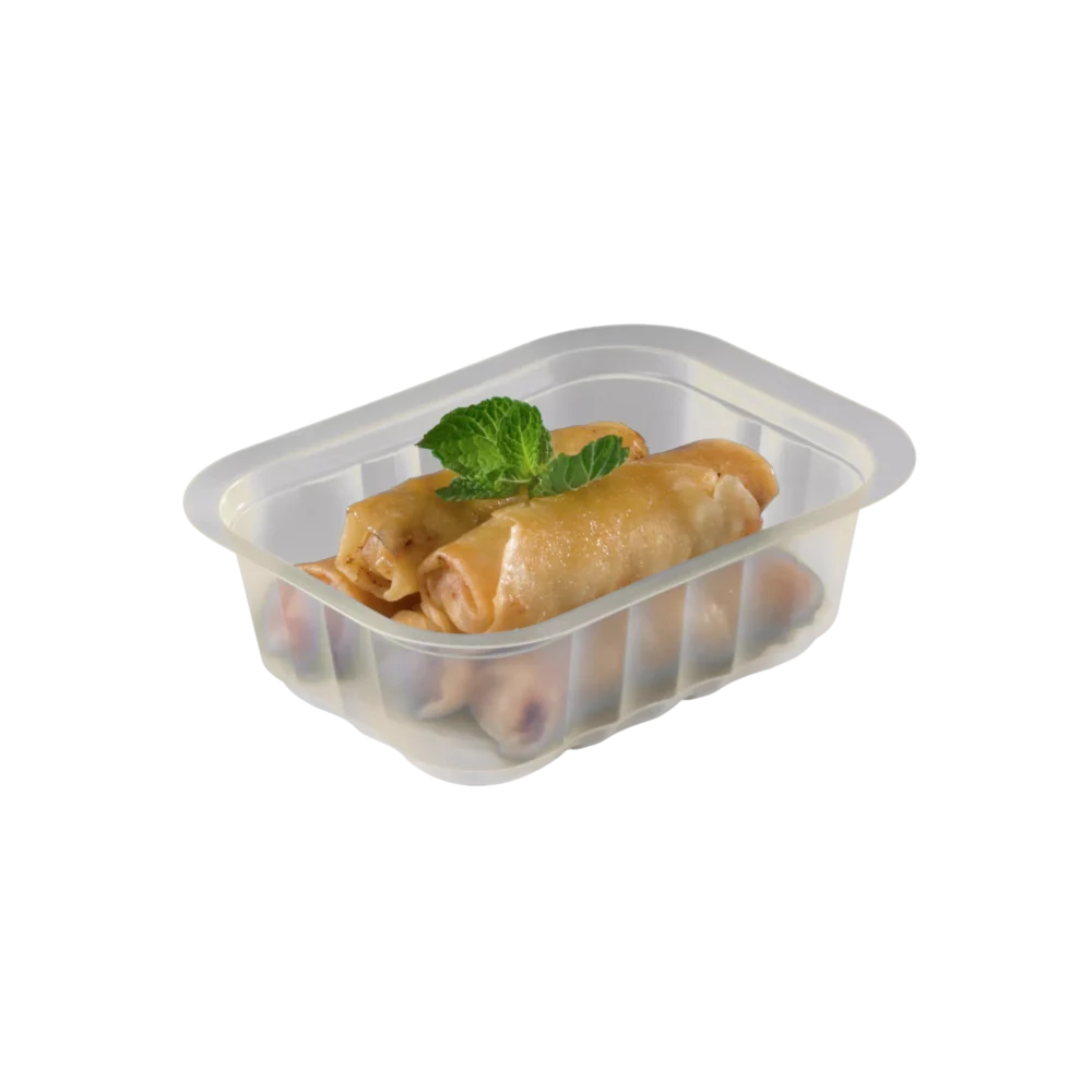 BARQUETTES MCL : Barquettes PP, micro-ondable (-20°C / +120°C) thermoformées de 250 GR à 2,5 kg, 227x177 ou 177x113 ou 112x88 mm